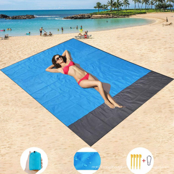 Large beach blanket folding mat foldable